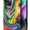 Case Compatible with iPhone 11,Colorful Marble 2 in 1 Phone Case for Women Men,Soft TPU and PC Hard Shell Mixed Two-Layer Protective Phone Case for 11 6.1 Inch
