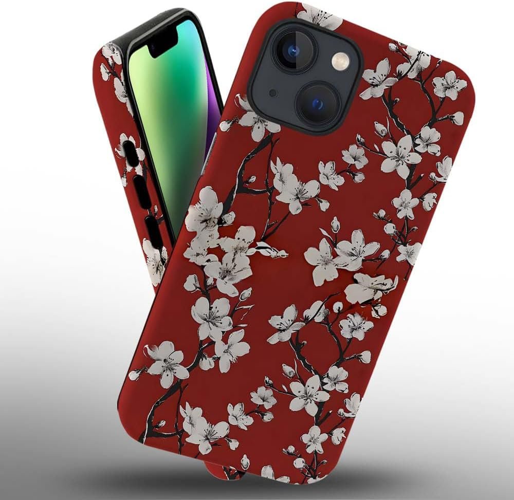 61sD0_e93TL._AC_SL1000 Phone Case Compatible with iPhone 14 Plus Case,Hybrid 2 Layer PC Hard Shell + Silicone Protective Case, White Gold Marble Scratch-Resistant Shockproof Cover for iPhone 14 Plus