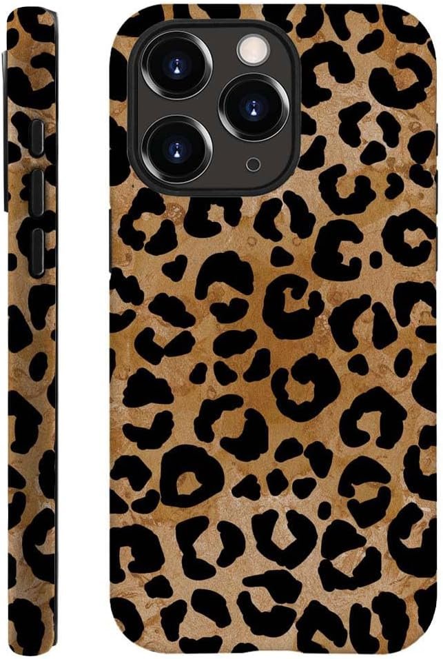 61uvl_wcEEL._AC_SL1000 for iPhone 11 Case,HH2 Cheetah Print Leopard Hybrid 2 Layer Hard Shell Design Pattern Protective Silicone Case