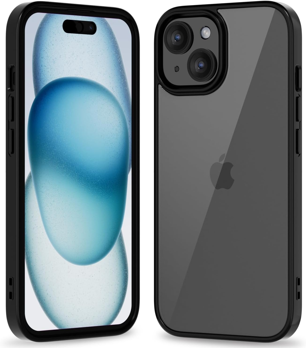 61vQNUOsQPL._AC_SL1500 Thin Slim Clear case for iPhone XR, Transparent Hybrid Hard Shell Plastic & Soft Silicone Rubber Bumper, Non-Yellow Acrylic Protective Lightweight Cover for Women, White