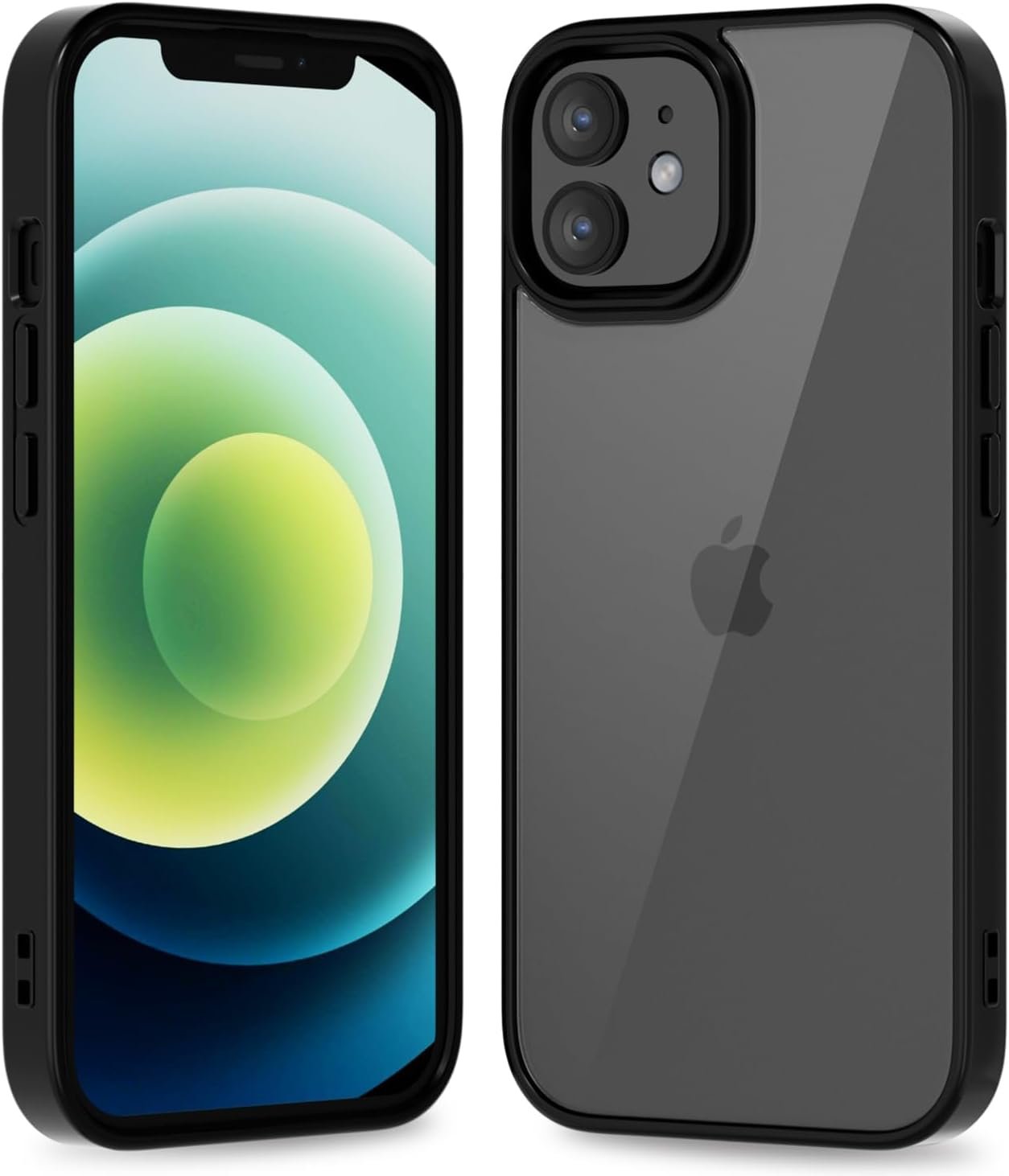 61vxyd9KSCL._AC_SL1500 Thin Slim Clear case for iPhone XR, Transparent Hybrid Hard Shell Plastic & Soft Silicone Rubber Bumper, Non-Yellow Acrylic Protective Lightweight Cover for Women, White