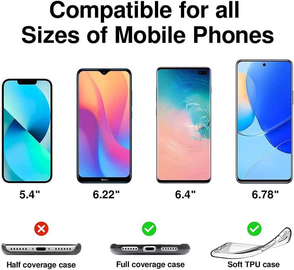 C22 Case + Universal Mobile Phone Lanyards, Neck/Crossbody Soft Strap Silicone TPU Cover Bumper Shell for C22 (6.5”)