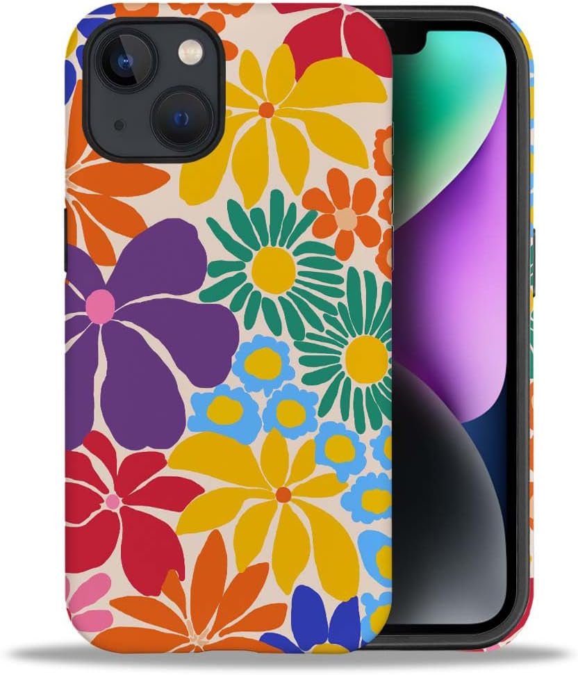 Case Compatible with iPhone 11,Colorful Marble 2 in 1 Phone Case for Women Men,Soft TPU and PC Hard Shell Mixed Two-Layer Protective Phone Case for 11 6.1 Inch