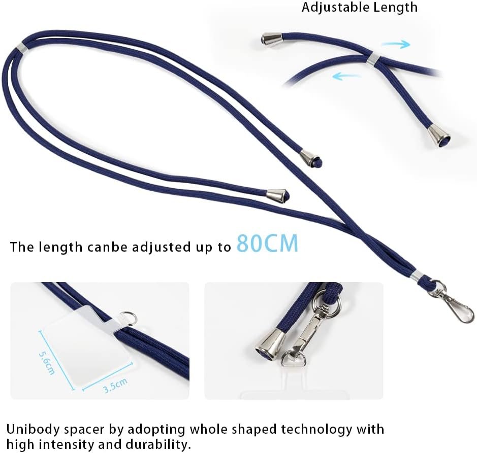 7 4G Case + Universal Mobile Phone Lanyards, Neck/Crossbody Soft Strap Silicone TPU Cover Bumper Shell for Oppo F21 Pro 4G (6.43”)