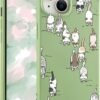 for iPhone 13 Case, Cute Kawaii Panda Pink Liquid Silicone Slim Fit Soft Gel Rubber Protective Phone Cover for Women Girls