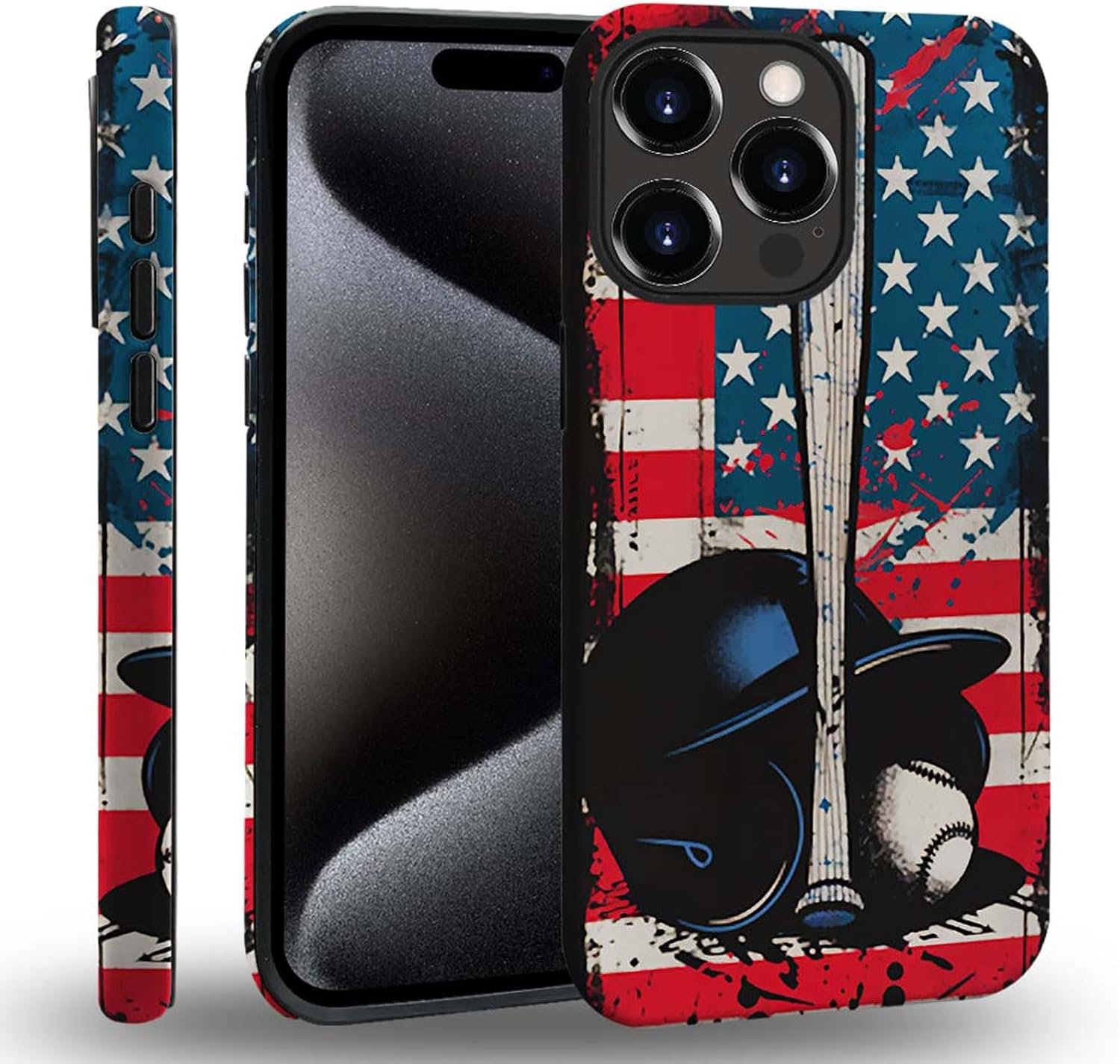 case Compatible with iPhone 13, Dark Blue Steed and Cactus Mix Two Layers of Protective Hard Shell Clear Design and dust-Proof. Suitable for iPhone 13