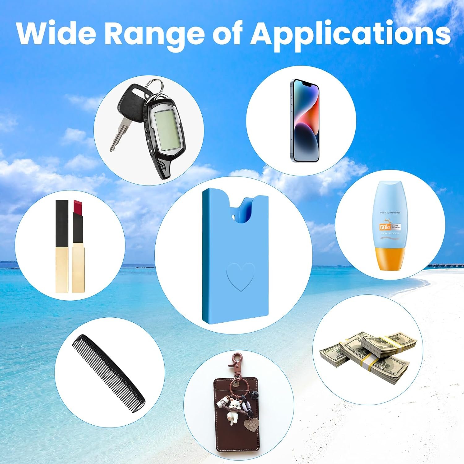 Phone Holder Compatible for Bog Bag, Phone Case Insert Accessories for Bog Bags, Plastic Shell Case Fits All Cell Phones,Keep Your Phone Portable and Secure in Beach Bag