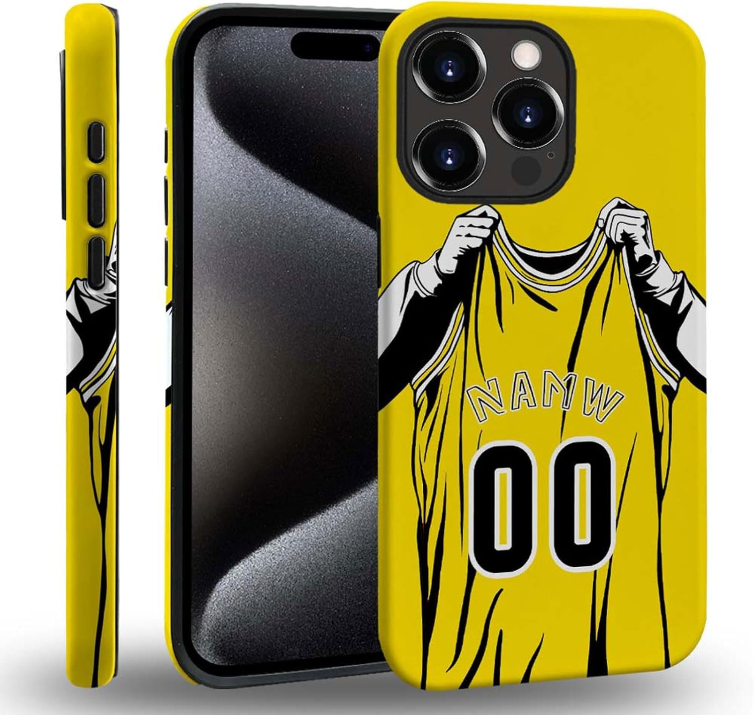 case Compatible with iPhone 13, Dark Blue Steed and Cactus Mix Two Layers of Protective Hard Shell Clear Design and dust-Proof. Suitable for iPhone 13