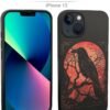 Black Crow Raven Phone Cases Cute Fashion Protective Cover Soft Silicone TPU Shell Compatible with iPhone 13 iPhone 13 Mini iPhone 13 Pro iPhone 13 Pro Max