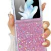 Compatible with Galaxy Flip 6 Case Women Girls Flexible TPU Sequin Sparkle Glitter Shockproof Protective Phone Cover for Galaxy Z Flip 6 (Shell Colorful)