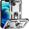 Innovatemee for iPhone 15 Case, Full Body Heavy Duty Rugged Shockproof Protective Phone Cover with Kickstand Military Grade Protection Shell for iPhone 15 Silver