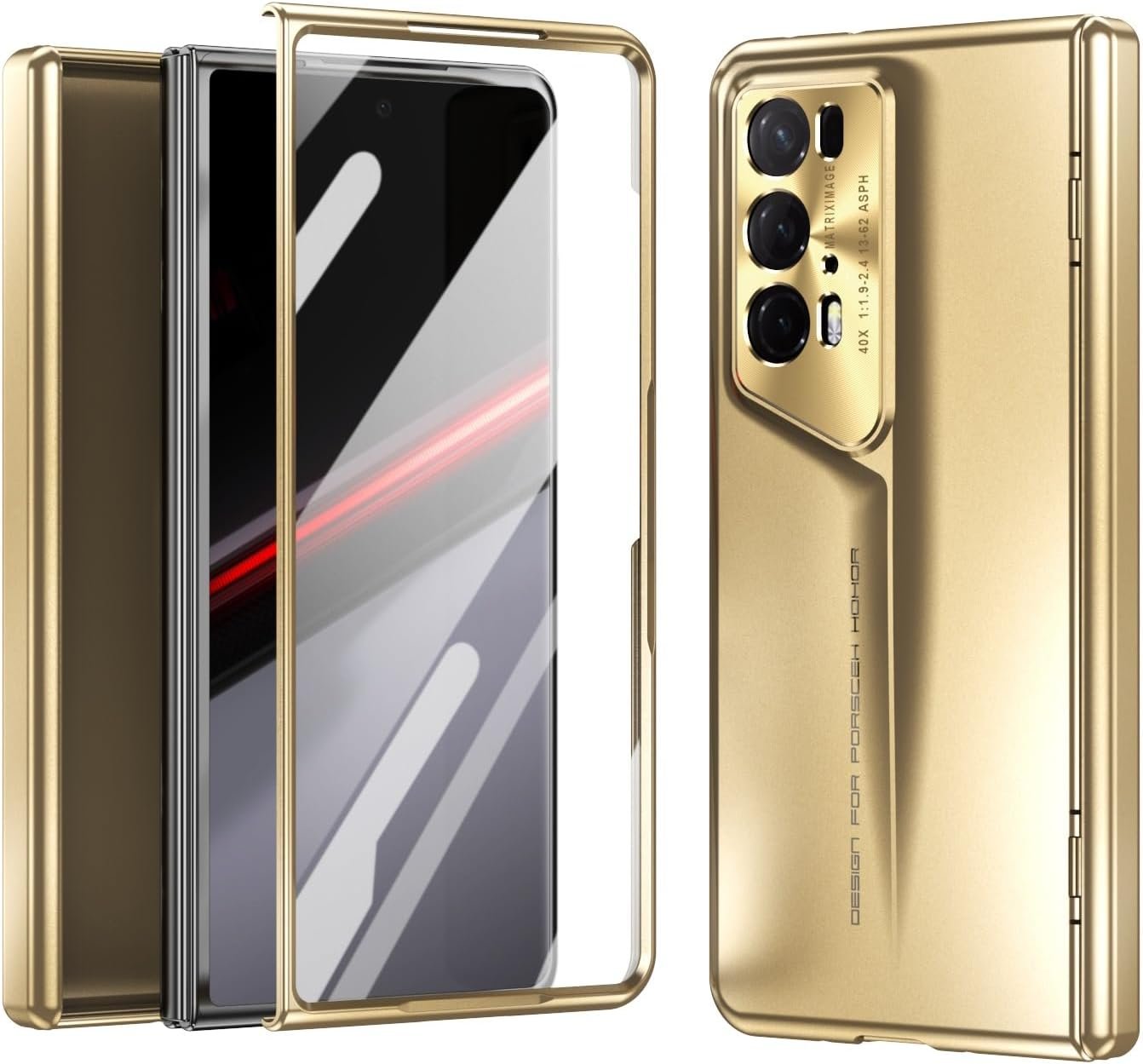 Cell Phone Case Wallet Compatible With V2 RSR Design Case With Screen Protector Case, Anti Scratch Slim Phone Protective Cover Electroplated PC Hard Shell Compatible With