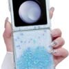Compatible with Galaxy Flip 6 Case Women Girls Flexible TPU Sequin Sparkle Glitter Shockproof Protective Phone Cover for Galaxy Z Flip 6 (Shell Colorful)