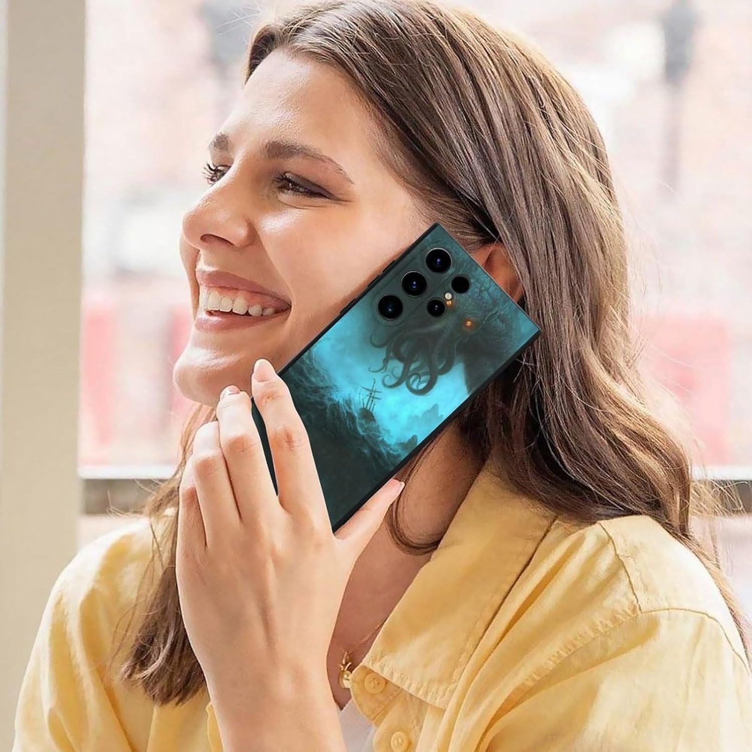 Cthulhu in Deep Ocean Protective Phone Case Ultra Slim Case Shockproof Phone Cover Shell Compatible with Galaxy Samsung S23 S23 Plus S23 Ultra