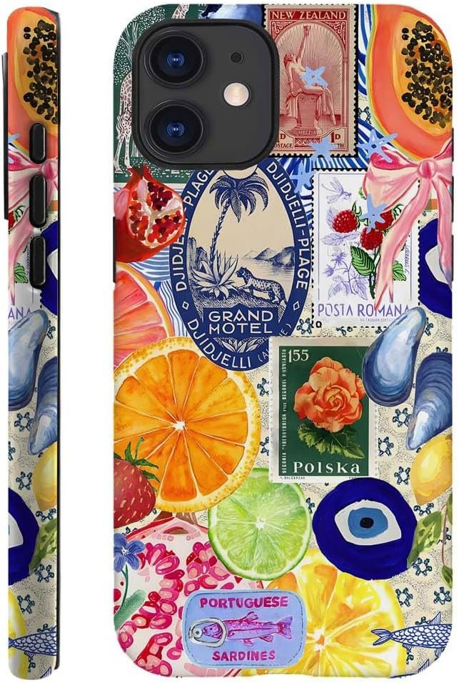 71Egr9RFjqL._AC_SL1000 Compatible with for iPhone 14,Fruit Lemon European Summer Collage Phone Case for Girl Women Boy Men,Scratch Resistant Shockproof Cover Case for iPhone 14