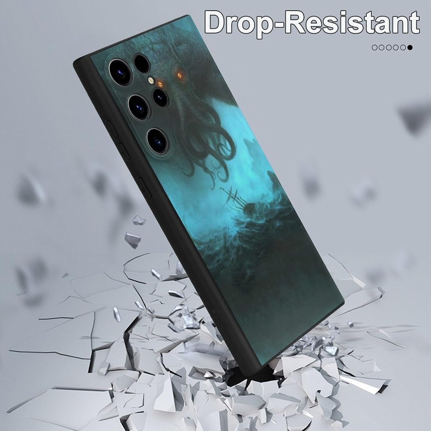 Cthulhu in Deep Ocean Protective Phone Case Ultra Slim Case Shockproof Phone Cover Shell Compatible with Galaxy Samsung S23 S23 Plus S23 Ultra