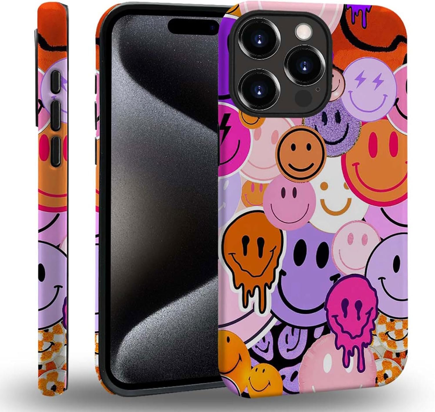 case Compatible with iPhone 13, Dark Blue Steed and Cactus Mix Two Layers of Protective Hard Shell Clear Design and dust-Proof. Suitable for iPhone 13