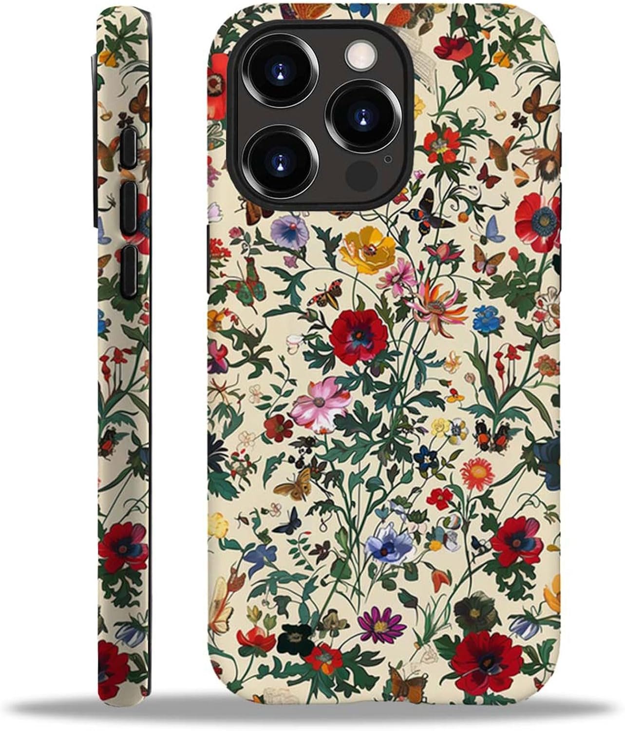 Case Compatible with iphone 14 Plus,Printed Flowers and Garden Themes Cases,Matte Mixed double-layer hard shell+Soft Silicone TPU Shock Protective Case for iphone 14 Plus