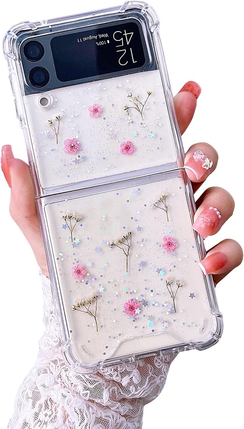 Compatible with Galaxy Flip 6 Case Women Girls Flexible TPU Sequin Sparkle Glitter Shockproof Protective Phone Cover for Galaxy Z Flip 6 (Shell Colorful)