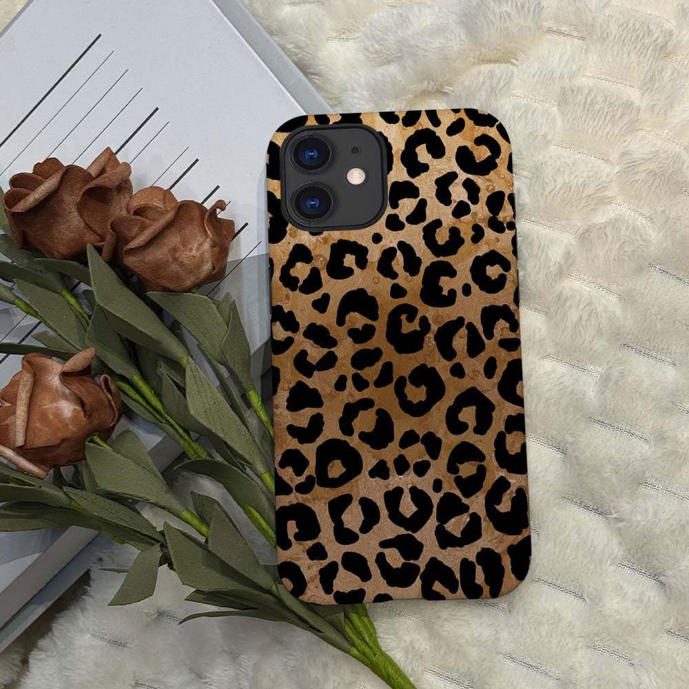 71LYa3XkT6L._AC_SL1000 for iPhone 11 Case,HH2 Cheetah Print Leopard Hybrid 2 Layer Hard Shell Design Pattern Protective Silicone Case