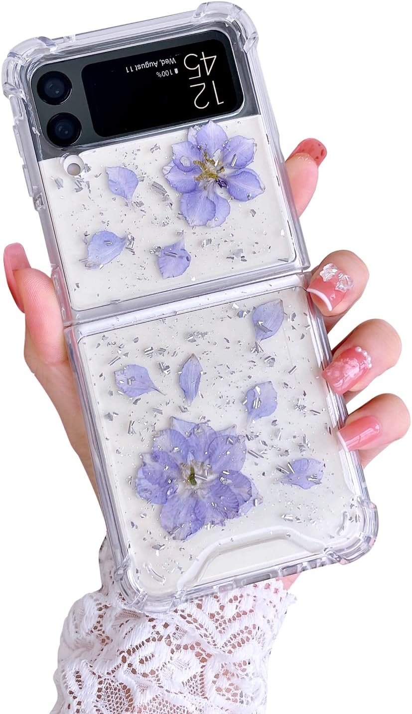 Compatible with Galaxy Flip 6 Case Women Girls Flexible TPU Sequin Sparkle Glitter Shockproof Protective Phone Cover for Galaxy Z Flip 6 (Shell Colorful)