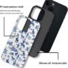 case Compatible with iPhone 13, Dark Blue Steed and Cactus Mix Two Layers of Protective Hard Shell Clear Design and dust-Proof. Suitable for iPhone 13