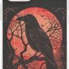 Black Crow Raven Phone Cases Cute Fashion Protective Cover Soft Silicone TPU Shell Compatible with iPhone 13 iPhone 13 Mini iPhone 13 Pro iPhone 13 Pro Max