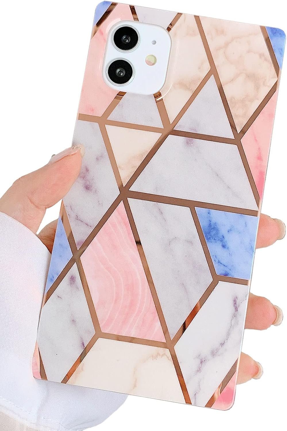 Pearl Pattern Compatible with iPhone 11 Rectangle Edge Case, Slim Soft TPU Silicone Protective Bumper Cases Cover(Pink Pearl,11)