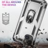 Innovatemee for iPhone 15 Case, Full Body Heavy Duty Rugged Shockproof Protective Phone Cover with Kickstand Military Grade Protection Shell for iPhone 15 Silver