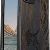 Magnetic Wood Case for iPhone 12 Case [Natural Wood & Soft TPU] Shockproof Protective Cover Unique & Classy Wooden Case Compatible with MagSafe (The Great Wave Off Kanagawa-Blackwood)