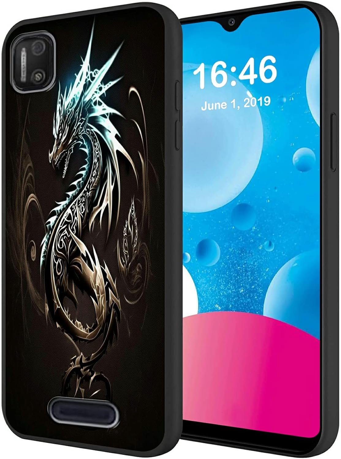 Case for Cloud Mobile Stratus C7,Soft Silicone TPU Rubber Shock-Absorption Full Body Back Shell Shockproof Protective Cover Case for Cloud Mobile Stratus C7,Dragon Cool