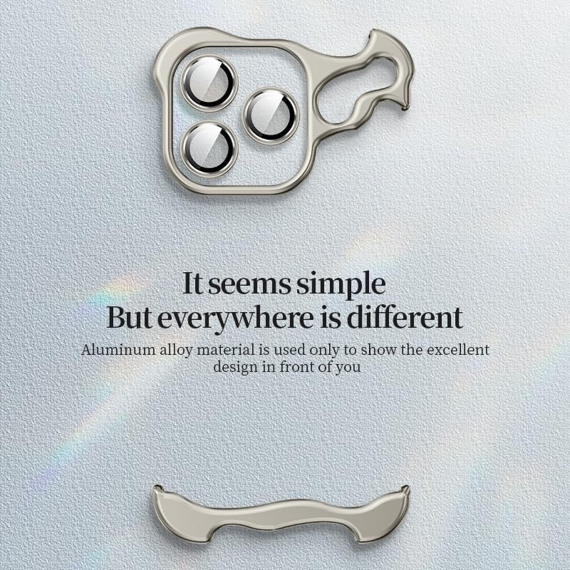 Series Designed for iPhone Case,Minimalist Protective Shock Absorption Aerospace Grade Aluminum Shells & Elastomer Inlays Easy Fit,Shockproof Bumper Cover (Black,iPhone 15 Pro Max)