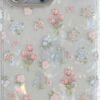Cute Tulip Flowers Bow Shell Pattern Phone Case Compatible with iPhone Case (White,iPhone 14)