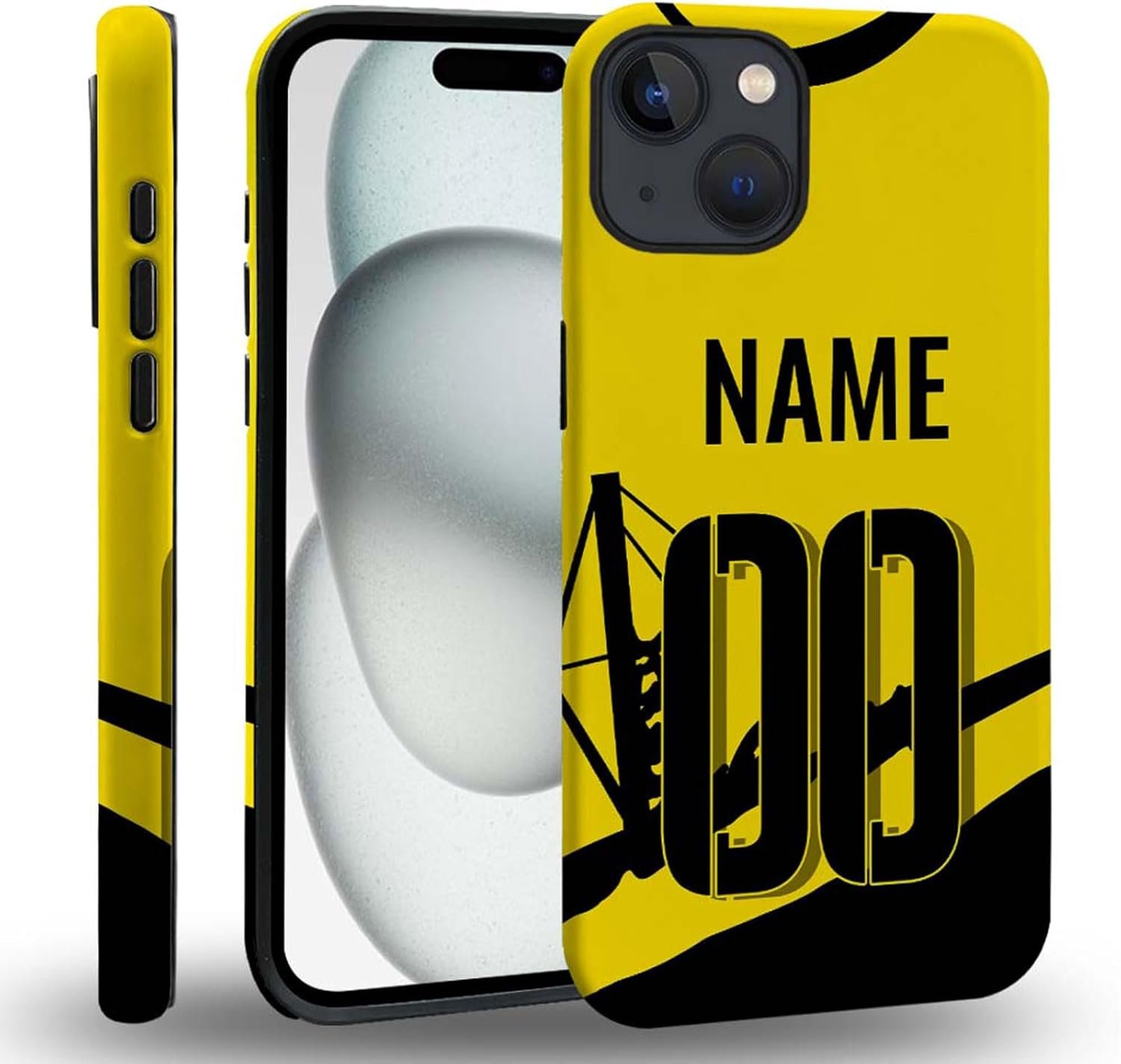 case Compatible with iPhone 13, Dark Blue Steed and Cactus Mix Two Layers of Protective Hard Shell Clear Design and dust-Proof. Suitable for iPhone 13