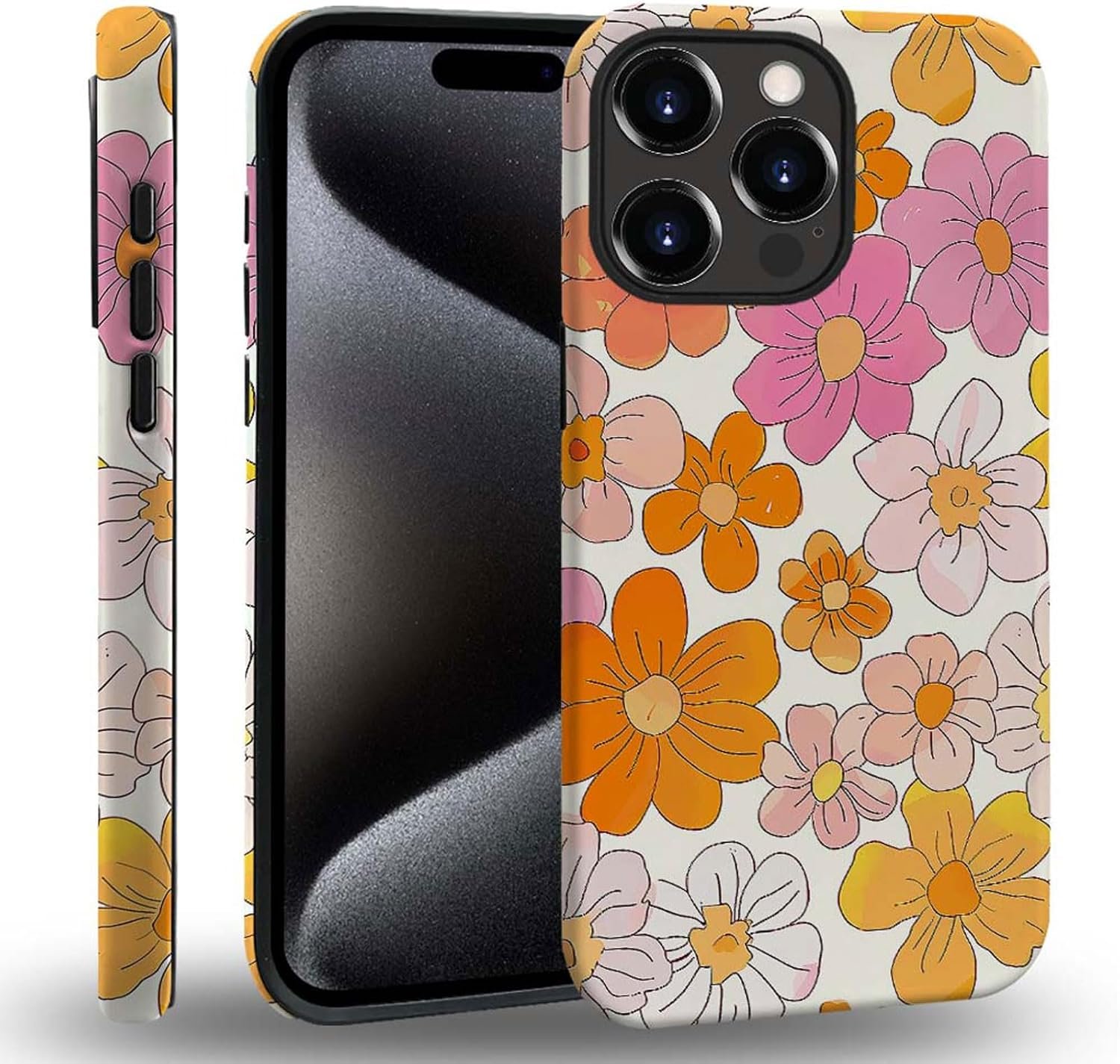 case Compatible with iPhone 13, Dark Blue Steed and Cactus Mix Two Layers of Protective Hard Shell Clear Design and dust-Proof. Suitable for iPhone 13