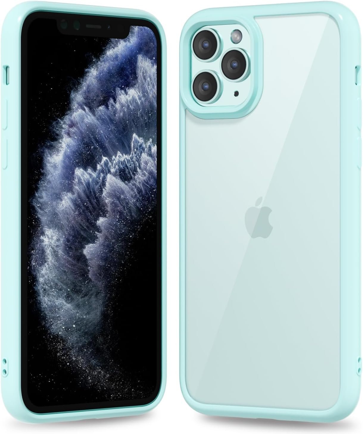 71Ww081BSqL._AC_SL1500 Thin Slim Clear case for iPhone XR, Transparent Hybrid Hard Shell Plastic & Soft Silicone Rubber Bumper, Non-Yellow Acrylic Protective Lightweight Cover for Women, White