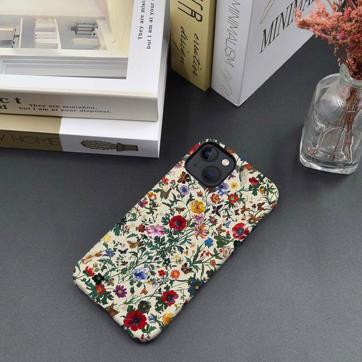 Case Compatible with iphone 14 Plus,Printed Flowers and Garden Themes Cases,Matte Mixed double-layer hard shell+Soft Silicone TPU Shock Protective Case for iphone 14 Plus