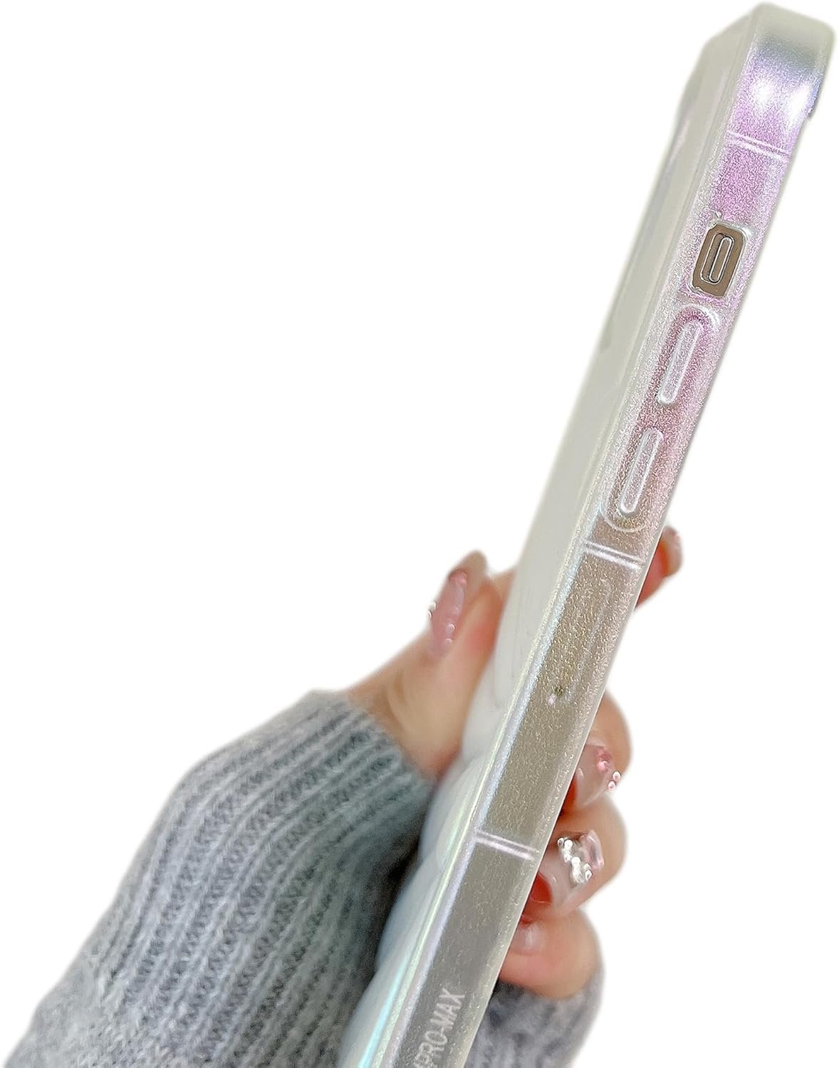 iPhone 14/iPhone 13 Case, Colorful Flowing Sand Matte Shell for Women, Prime for iPhone14/iPhone13 6.1 inch - Clear