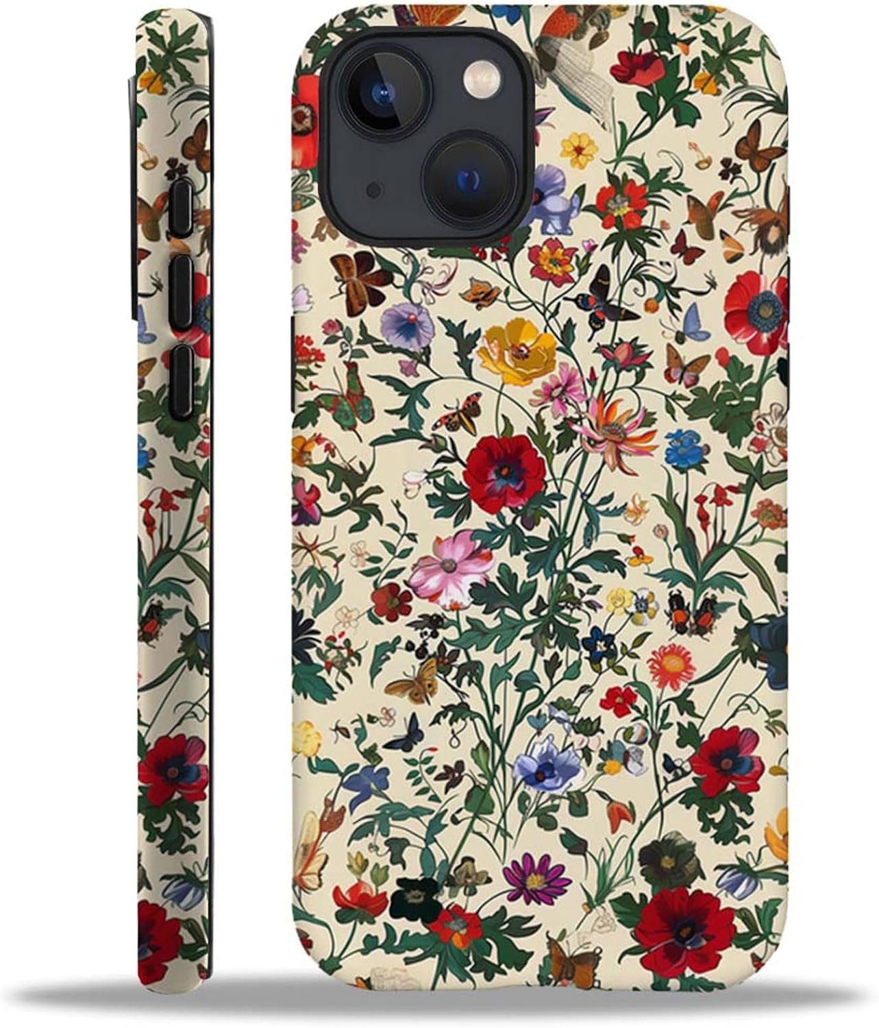 Case Compatible with iphone 14 Plus,Printed Flowers and Garden Themes Cases,Matte Mixed double-layer hard shell+Soft Silicone TPU Shock Protective Case for iphone 14 Plus