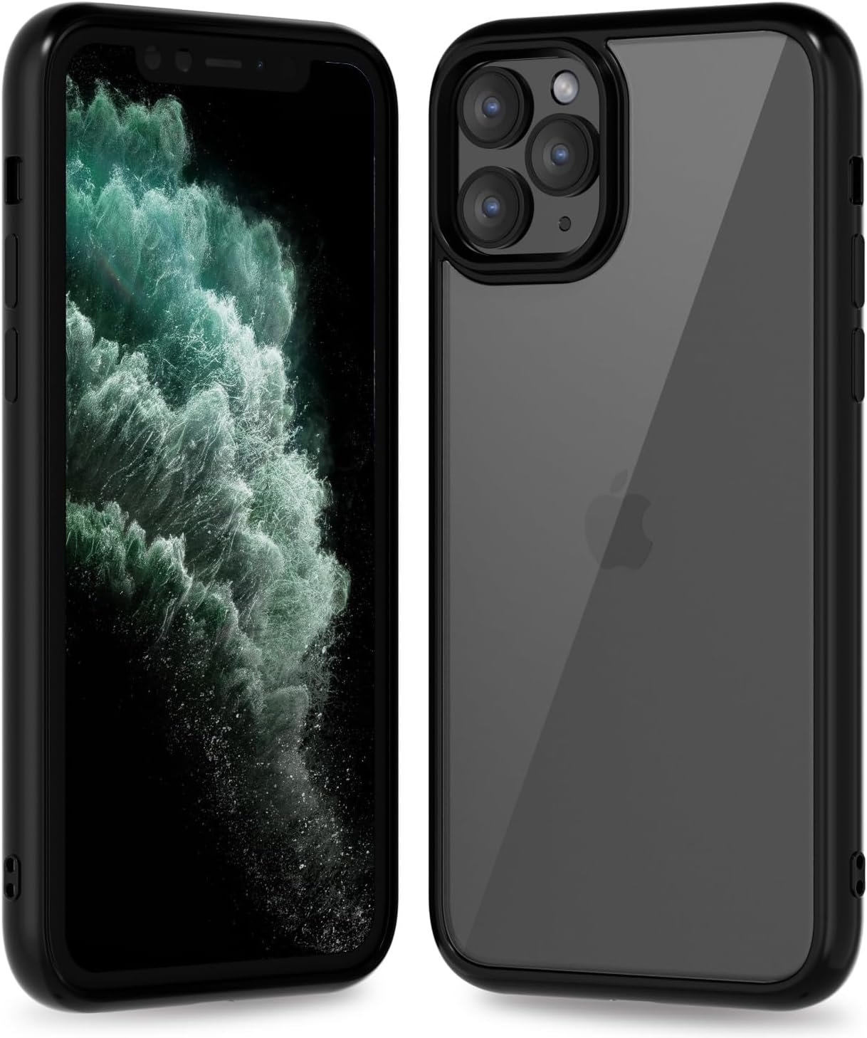 71_gh44ZEXL._AC_SL1500 Thin Slim Clear case for iPhone XR, Transparent Hybrid Hard Shell Plastic & Soft Silicone Rubber Bumper, Non-Yellow Acrylic Protective Lightweight Cover for Women, White