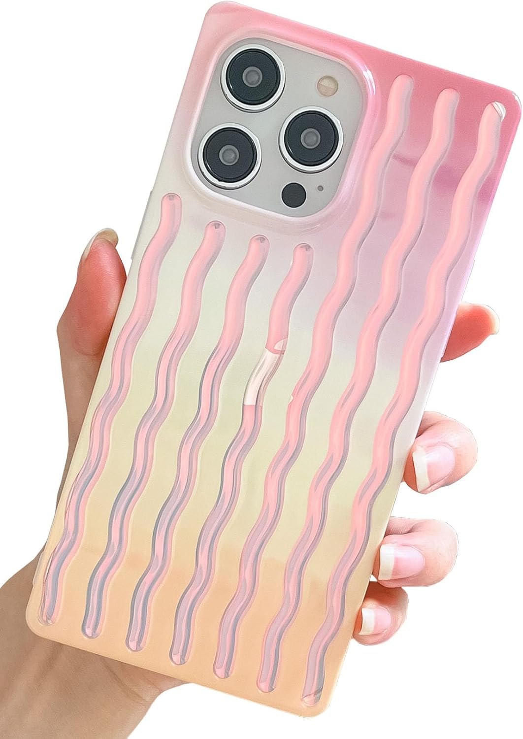 Pearl Pattern Compatible with iPhone 11 Rectangle Edge Case, Slim Soft TPU Silicone Protective Bumper Cases Cover(Pink Pearl,11)