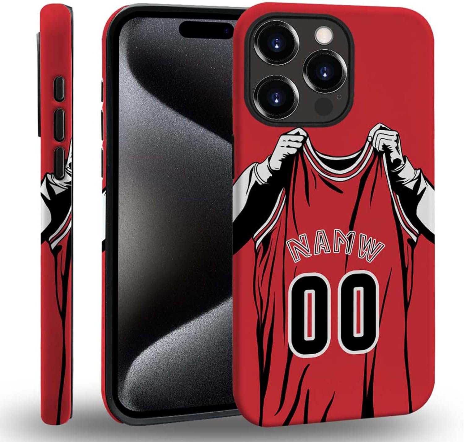 case Compatible with iPhone 13, Dark Blue Steed and Cactus Mix Two Layers of Protective Hard Shell Clear Design and dust-Proof. Suitable for iPhone 13