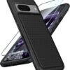 Google Pixel 8 Case: Dual Layer Durable Shockproof Protective Cell Phone Cover with Hybrid Matte Textured Shell | Heavy Duty Military Grade Rugged Drop Protection Bumper Tough Cases
