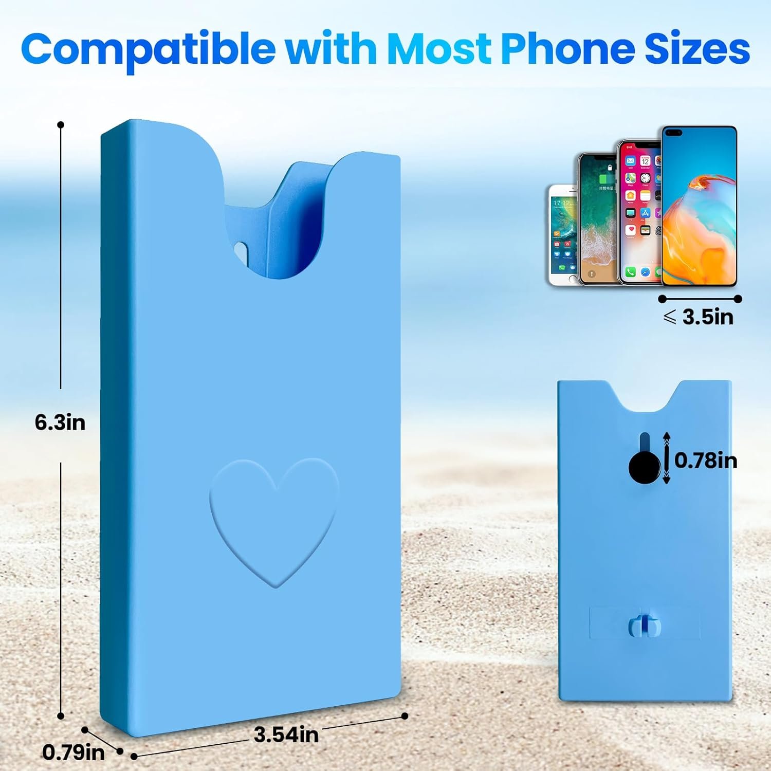 Phone Holder Compatible for Bog Bag, Phone Case Insert Accessories for Bog Bags, Plastic Shell Case Fits All Cell Phones,Keep Your Phone Portable and Secure in Beach Bag