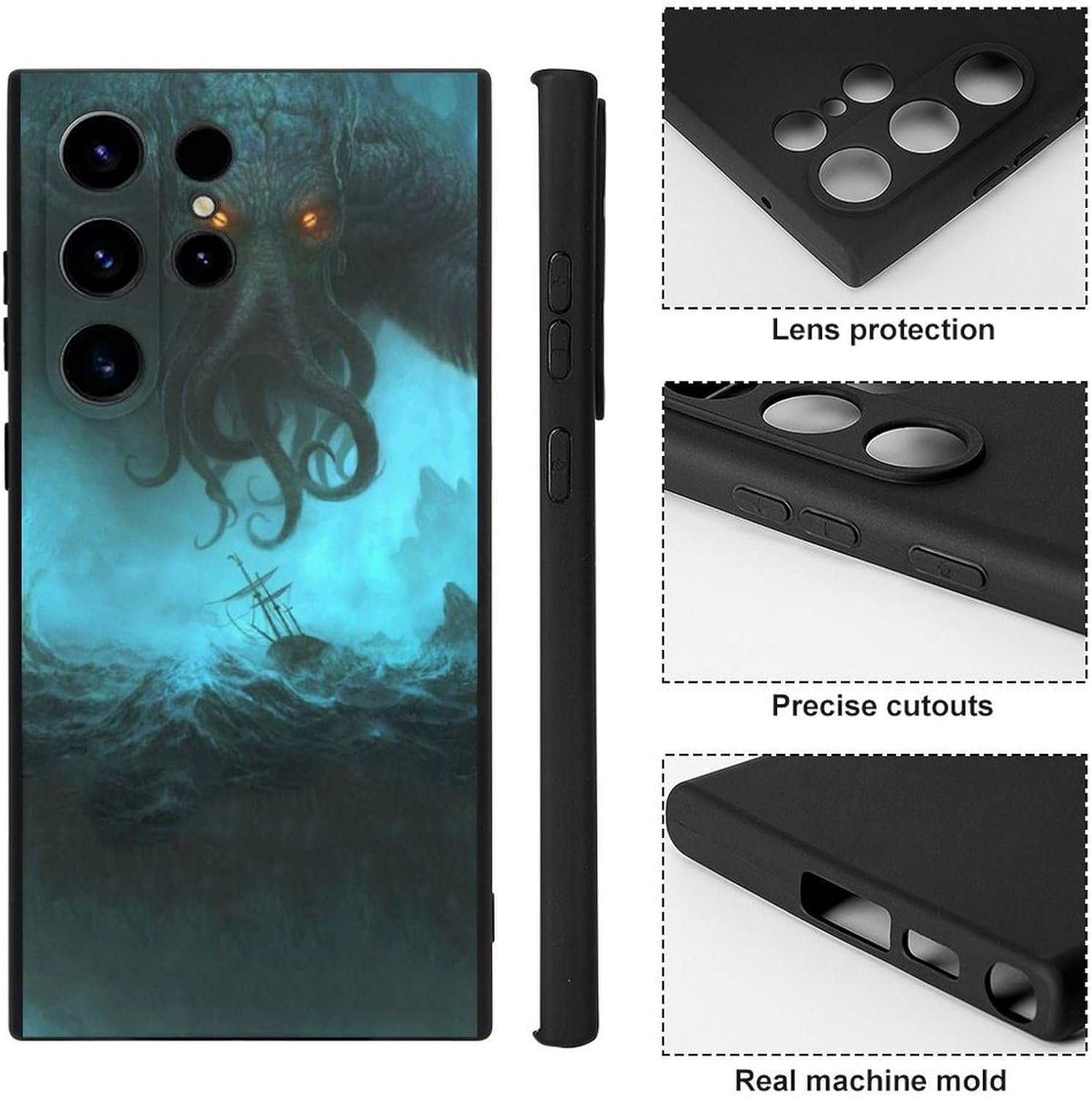 Cthulhu in Deep Ocean Protective Phone Case Ultra Slim Case Shockproof Phone Cover Shell Compatible with Galaxy Samsung S23 S23 Plus S23 Ultra