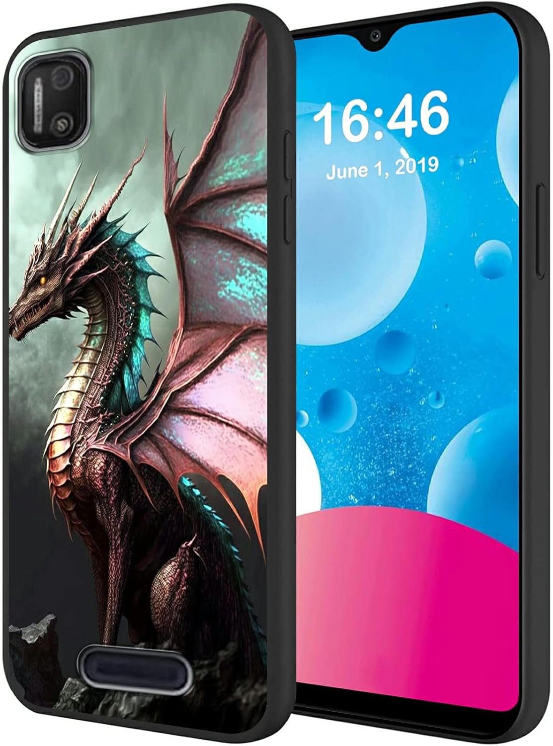 Case for Cloud Mobile Stratus C7,Soft Silicone TPU Rubber Shock-Absorption Full Body Back Shell Shockproof Protective Cover Case for Cloud Mobile Stratus C7,Dragon Cool