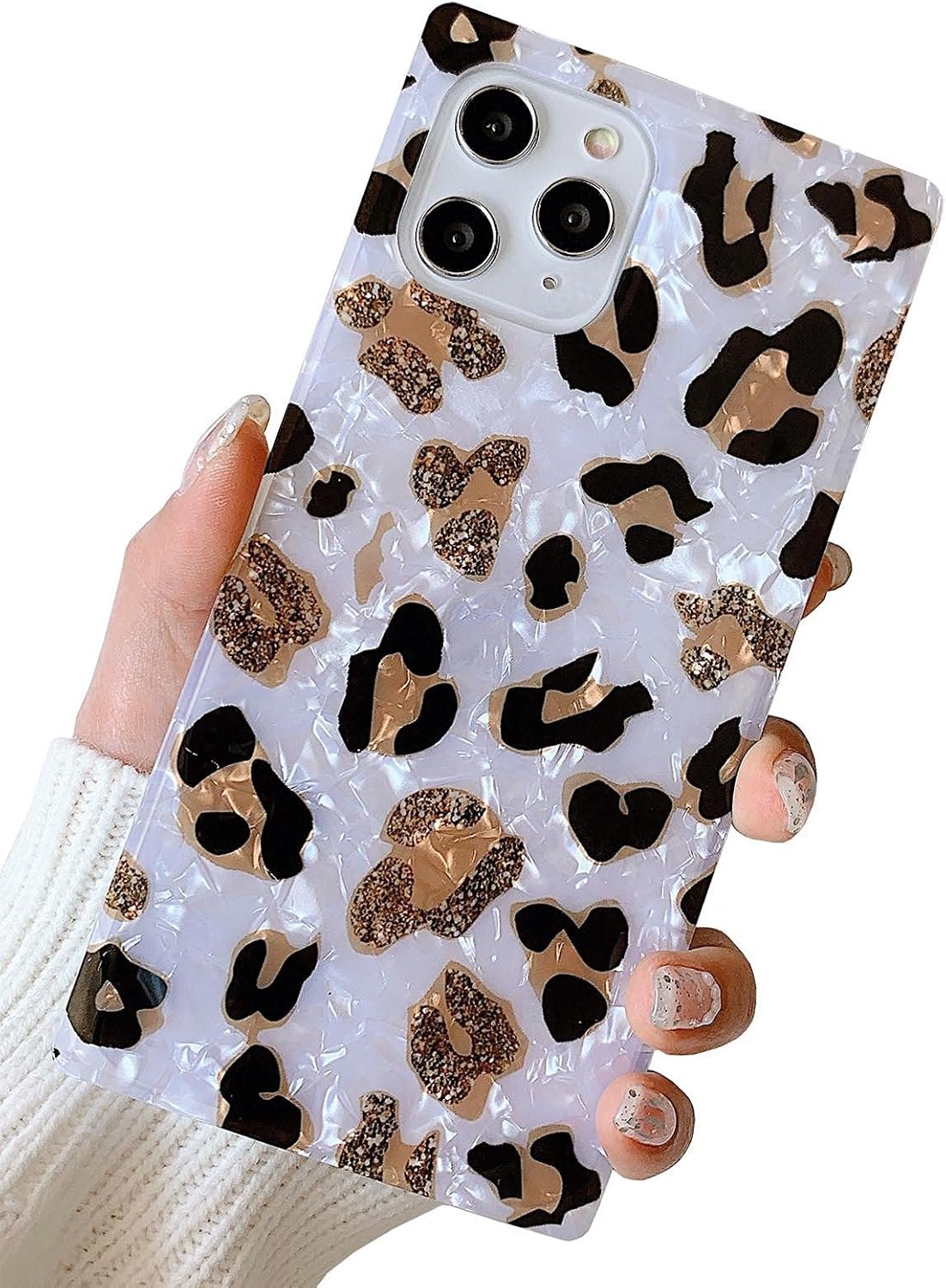 Pearl Pattern Compatible with iPhone 11 Rectangle Edge Case, Slim Soft TPU Silicone Protective Bumper Cases Cover(Pink Pearl,11)