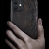 Magnetic Wood Case for iPhone 12 Case [Natural Wood & Soft TPU] Shockproof Protective Cover Unique & Classy Wooden Case Compatible with MagSafe (The Great Wave Off Kanagawa-Blackwood)