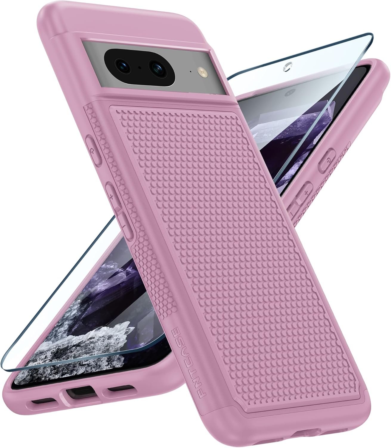 Google Pixel 8 Case: Dual Layer Durable Shockproof Protective Cell Phone Cover with Hybrid Matte Textured Shell | Heavy Duty Military Grade Rugged Drop Protection Bumper Tough Cases