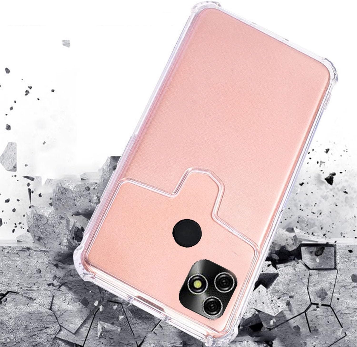 for PCD P63L Case, PCD P63L Phone Case,Crystal Clear Shockproof Bumper Protective Cell Phone Back Cover with Flexible TPU Transparent Slim Skin Shell Hybrid Design for PCD P63L